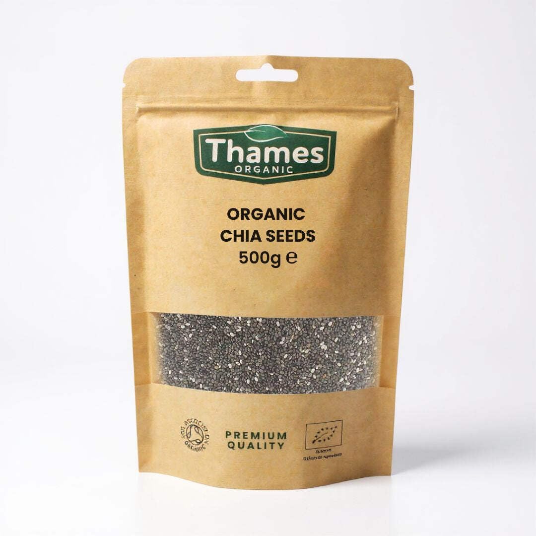 Organic Chia Seeds, 500g – Nutritious Superfood | Vegan-Friendly | High in Protein & Fiber | Versatile Kitchen Essential | Thames Organic
