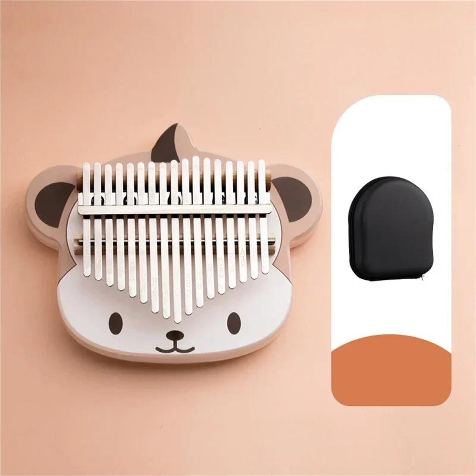 Kalimba Fortepian 17 Kluczowa Dekoracja Kalimba Profesjonalna Muzyczna Mini Drewniana Niedźwiedź Żywica Mini Naklejka Dekoracyjna Klawiatura Piyano(Style 4)