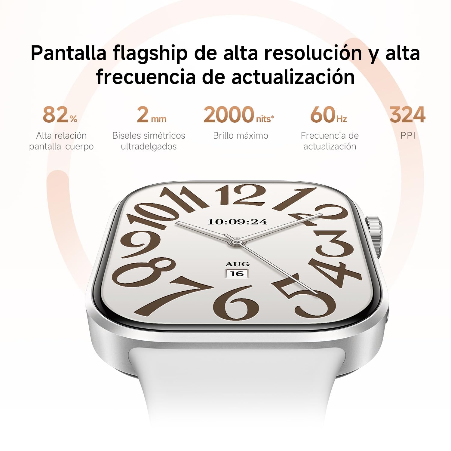 XIAOMI Redmi Watch 6 NFC, Reloj Inteligente Mujer y Hombre, Pantalla AMOLED 2.07'', Monitoreo cardíaco,sueño y estrés, 150+ Modos Deportivos, 24 Días de Batería, 5ATM, GPS, iOS & Android,Gris