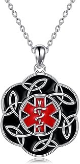EMT/Stethoscope/Guardian Angel/RN Caduceus Angel/Medical Alert Necklace 925 Sterling Silver Emergency Medical Technician Pendant Jewelry Emt Gifts for Nurse Paramedic Necklace