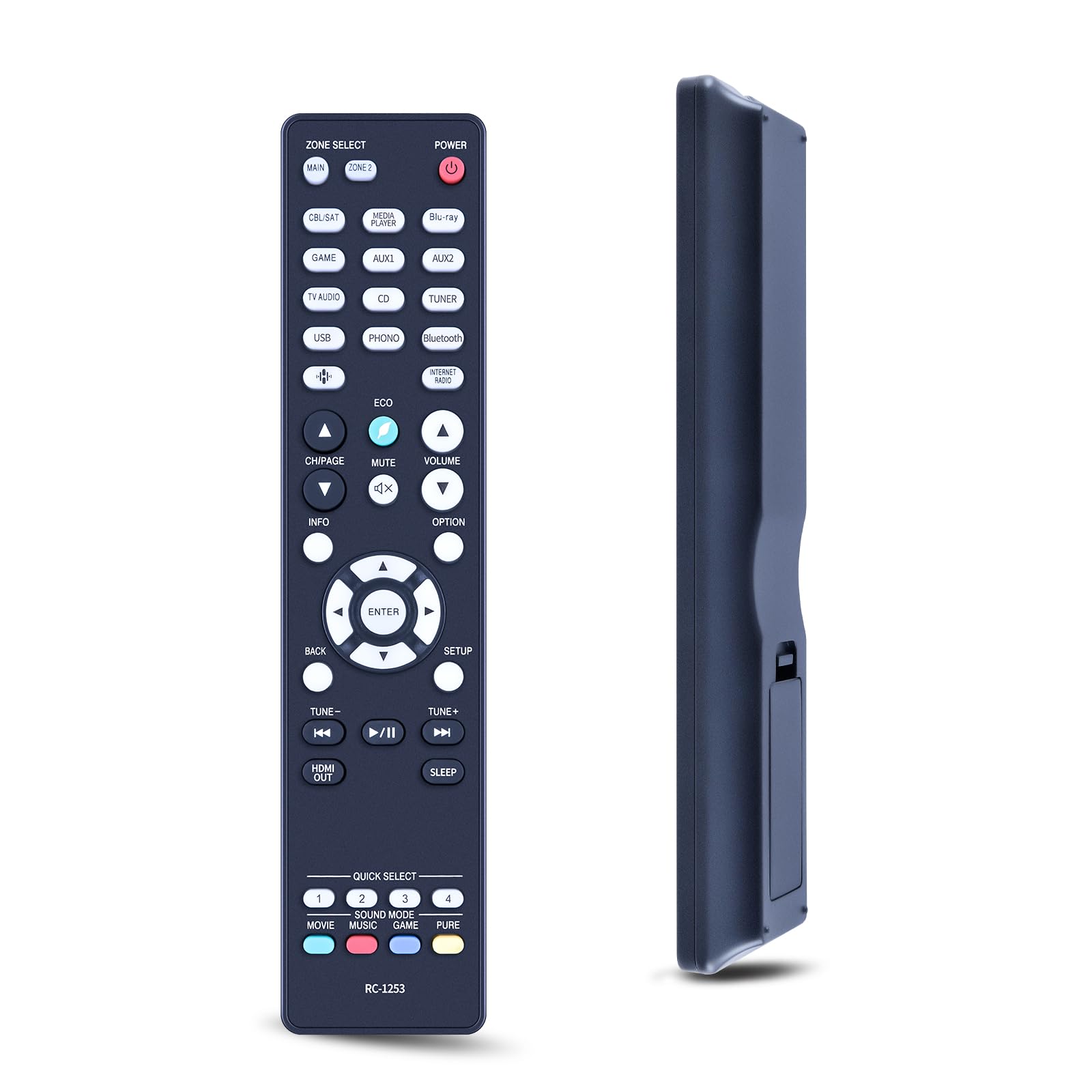 Télécommande RC-1253 pour remplacer votre télécommande Denon perdue - 8