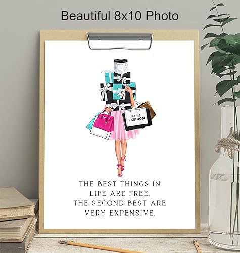 Miniatura 4 de Glam Luxury Fashion Design Quote - Couture Fashionista Wall Art Decor Poster Print - 8x10 Gift for Women, Bathroom, Teens Room, Girls Bedroom