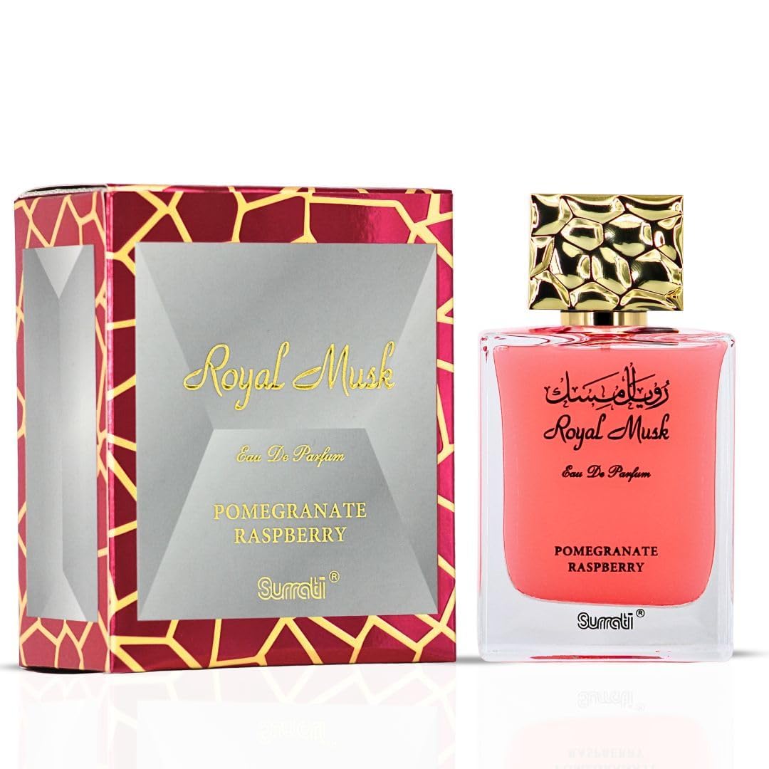 Royal Musk Pomegranate Raspberry Eau de Parfum for Women 100ML | Long Lasting Arabian Perfume Spray with Pineapple & Fruity Notes