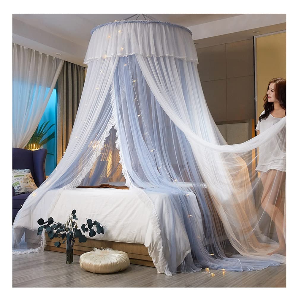 Moustiquaire de lit princesse double dentelle sans pose