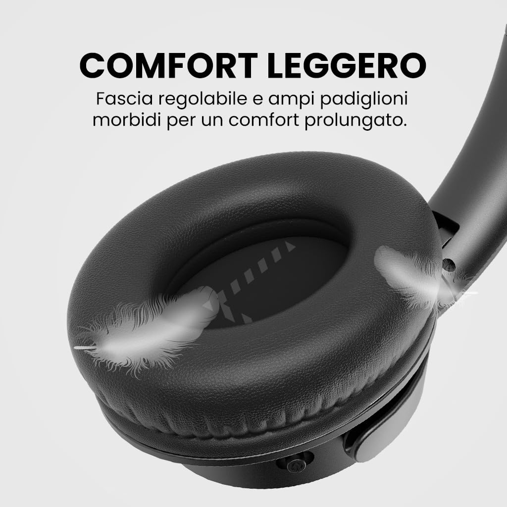 Avantree Ensemble – Cuffie TV Senza Fili Wireless per Anziani con Clear Voice, Base di Ricarica, Configurazione Facile, 35h di Autonomia, Design Confortevole, Compatibili con Ottico/AUX e TV Bluetooth