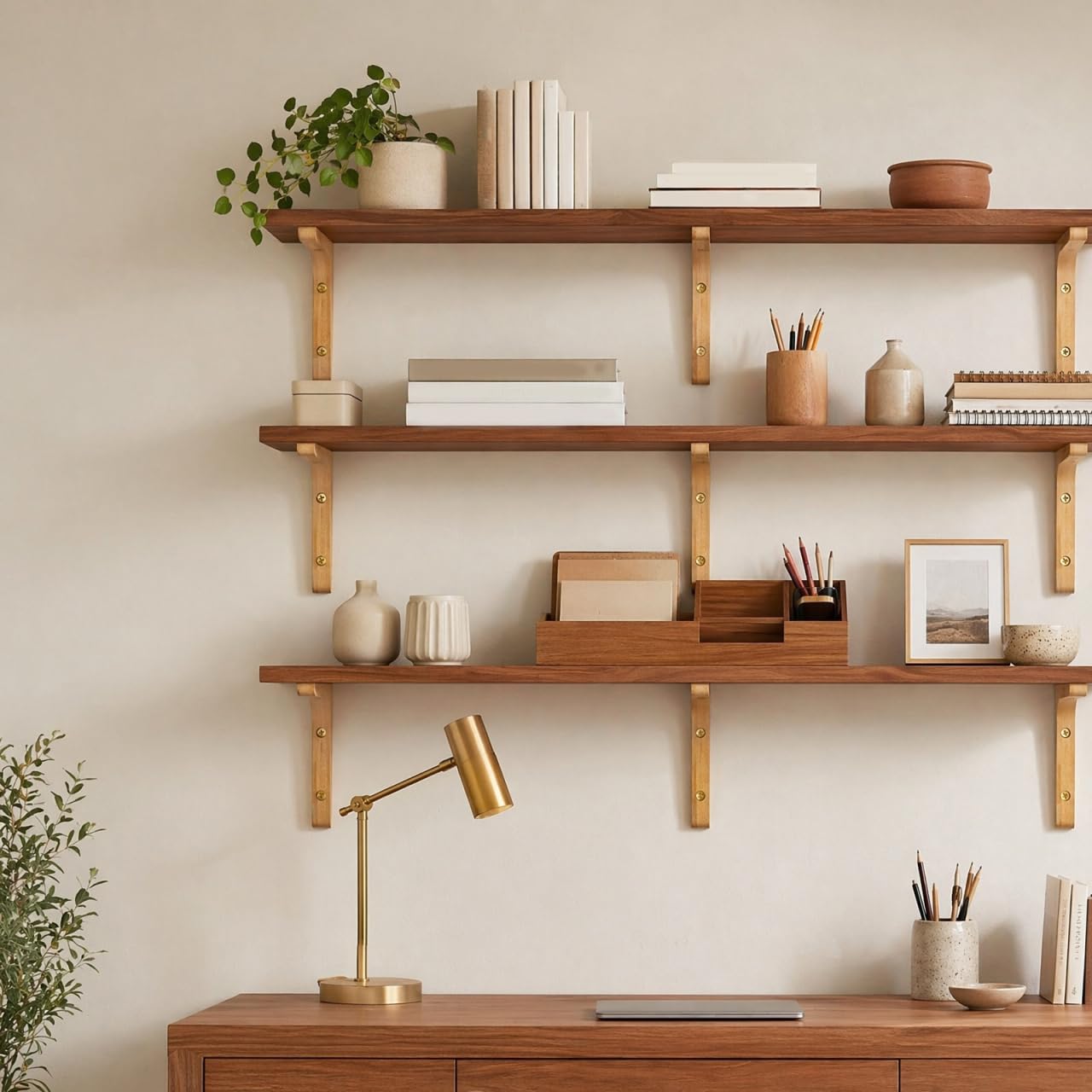 Toddmomy 2 piezas Soportes de Estantes de Madera Maciza Escuadras Triangulares Resistentes para Pared Soporte para Baldas Pesadas Adecuados para Estantes Flotantes y Racks de Flores