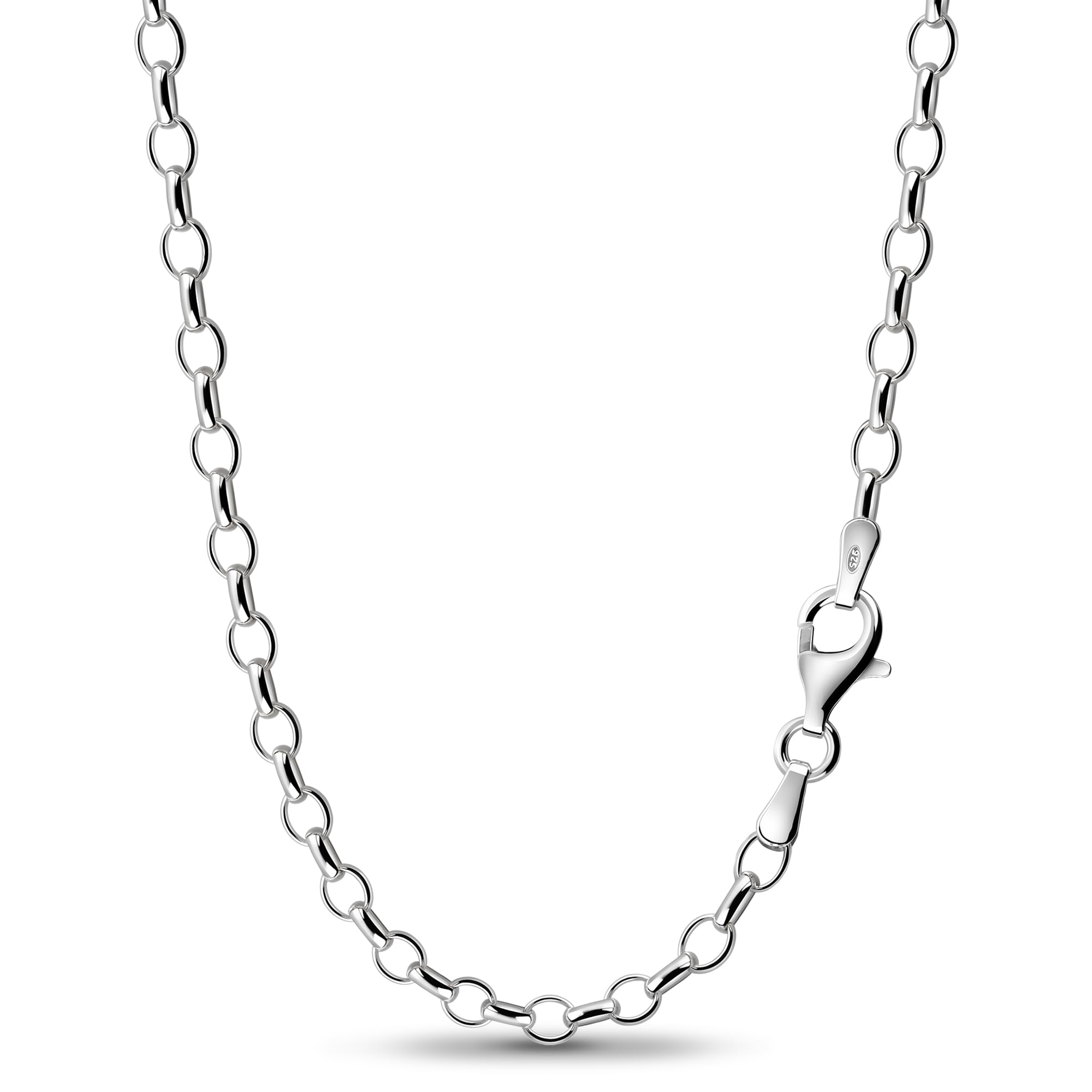 Ankerkette 925 Silber Kette Damen Halskette 2,7 mm 101032-0 | Silberkette etwas breitere Glieder in den Längen 42 45 50 60 70 80 90 100 cm verfügbar