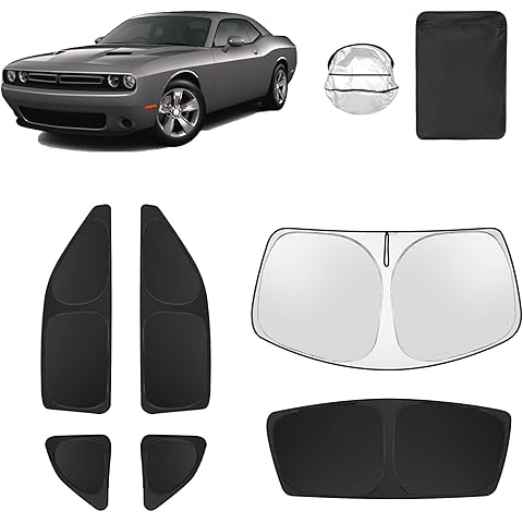 6pcs Car Window Shades for Dodge Challenger 2015-2023 (SXT, RT, GT) Accessories,Win...