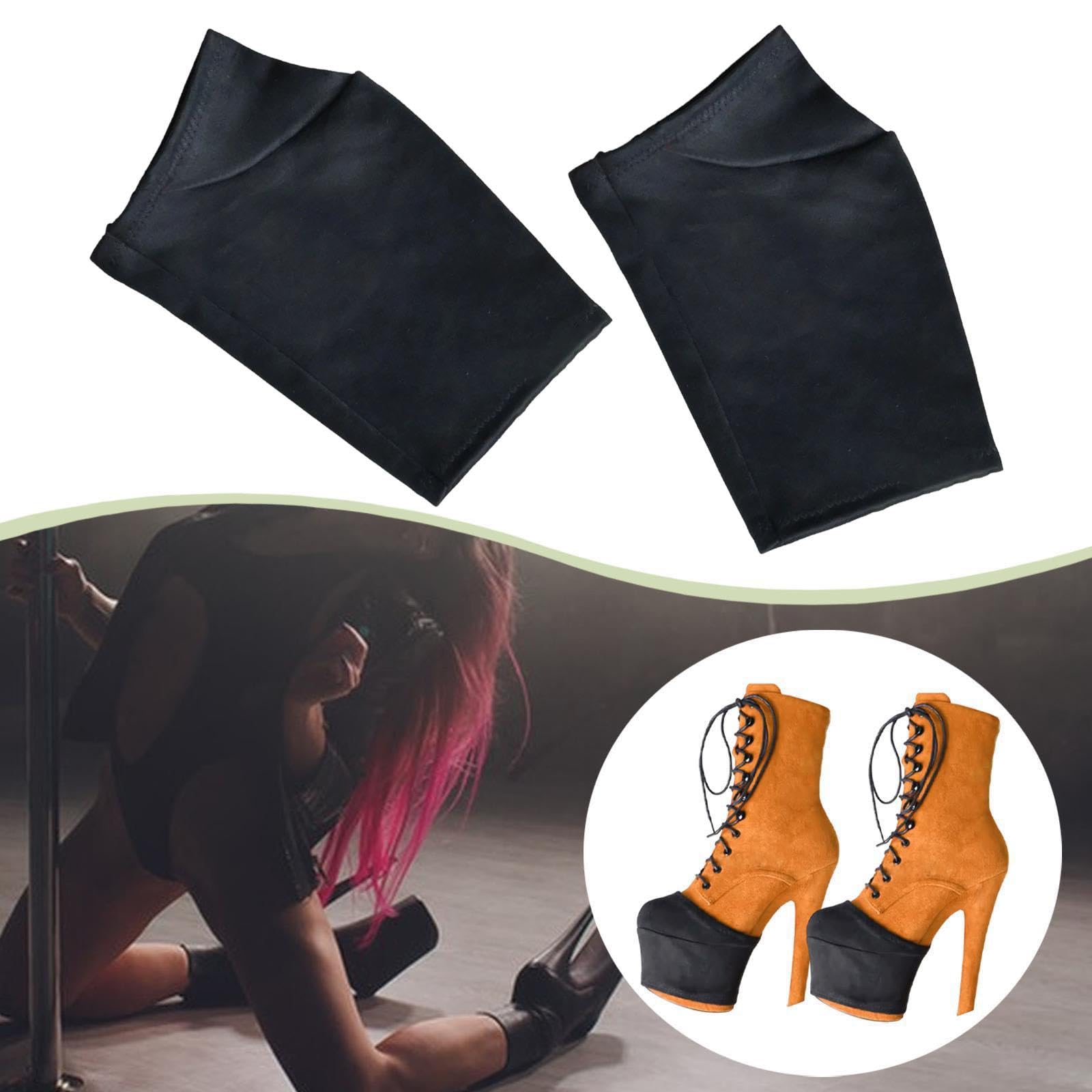 Protezioni Scarpe Pole Dance Copriscarpe Resistenti Suola Antiscivolo Morbida Calze Copriscarpe per Donne Utili Durante Allenamenti, S