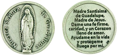 Miniatura 2 de Nuestra Senora de Guadalupe Nuestra Señora Bolsillo Token con oración en español