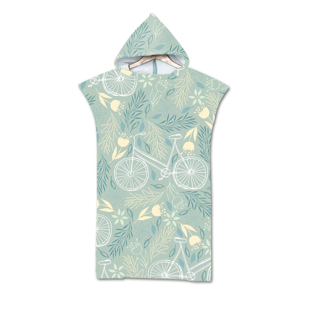 FANSU Poncho Asciugamano con Cappuccio, Stampa Telo
