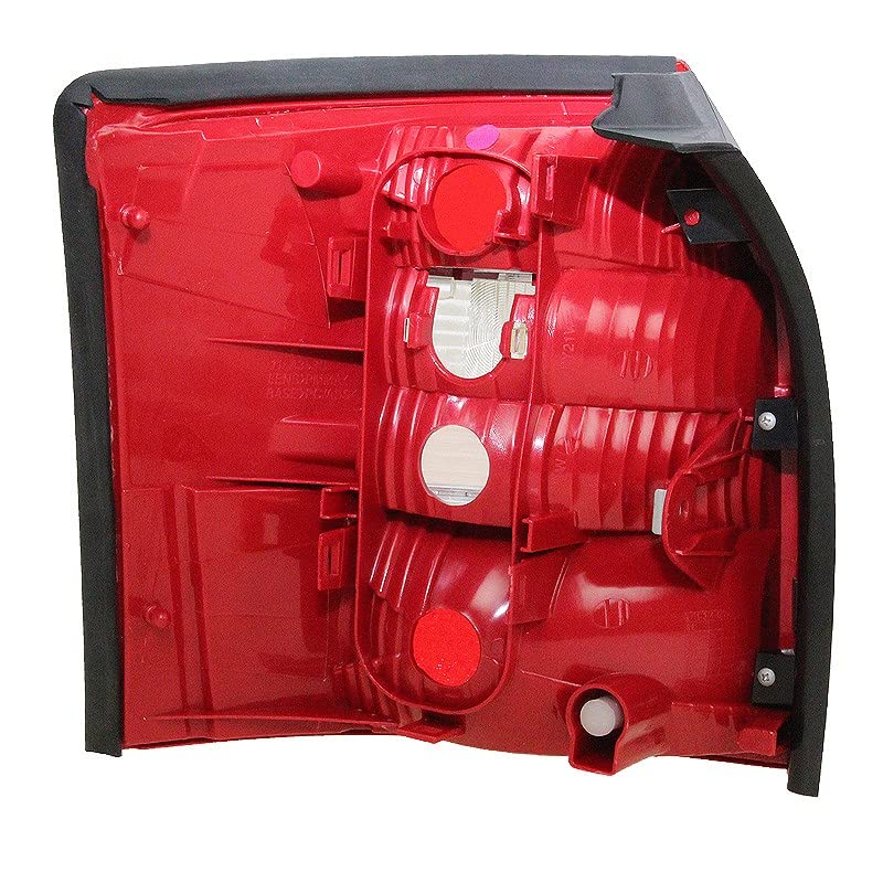 BESTPRICE 2x fanale posteriore sinistro rosso/bianco senza portalampada Compatibile con AUDI A4 B6 Avant (8E5)