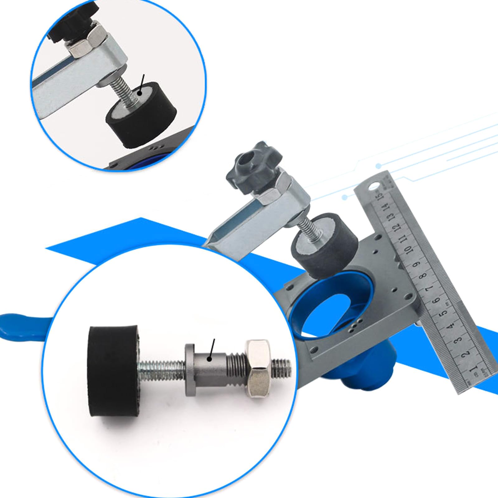 Zawias szafki Jig Clamp Akcesoria Zawias Wiertło Jig do drzwi Szafy Zawiasy Montaż Zawiasy Drzwi Narzędzie Narzędzie do obróbki drewna Wielofunkcyjne narzędzie do obróbki drewna