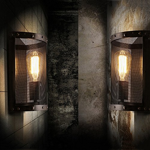 Lampe murale industrielle E27 en métal noir pour votre chambre - 4