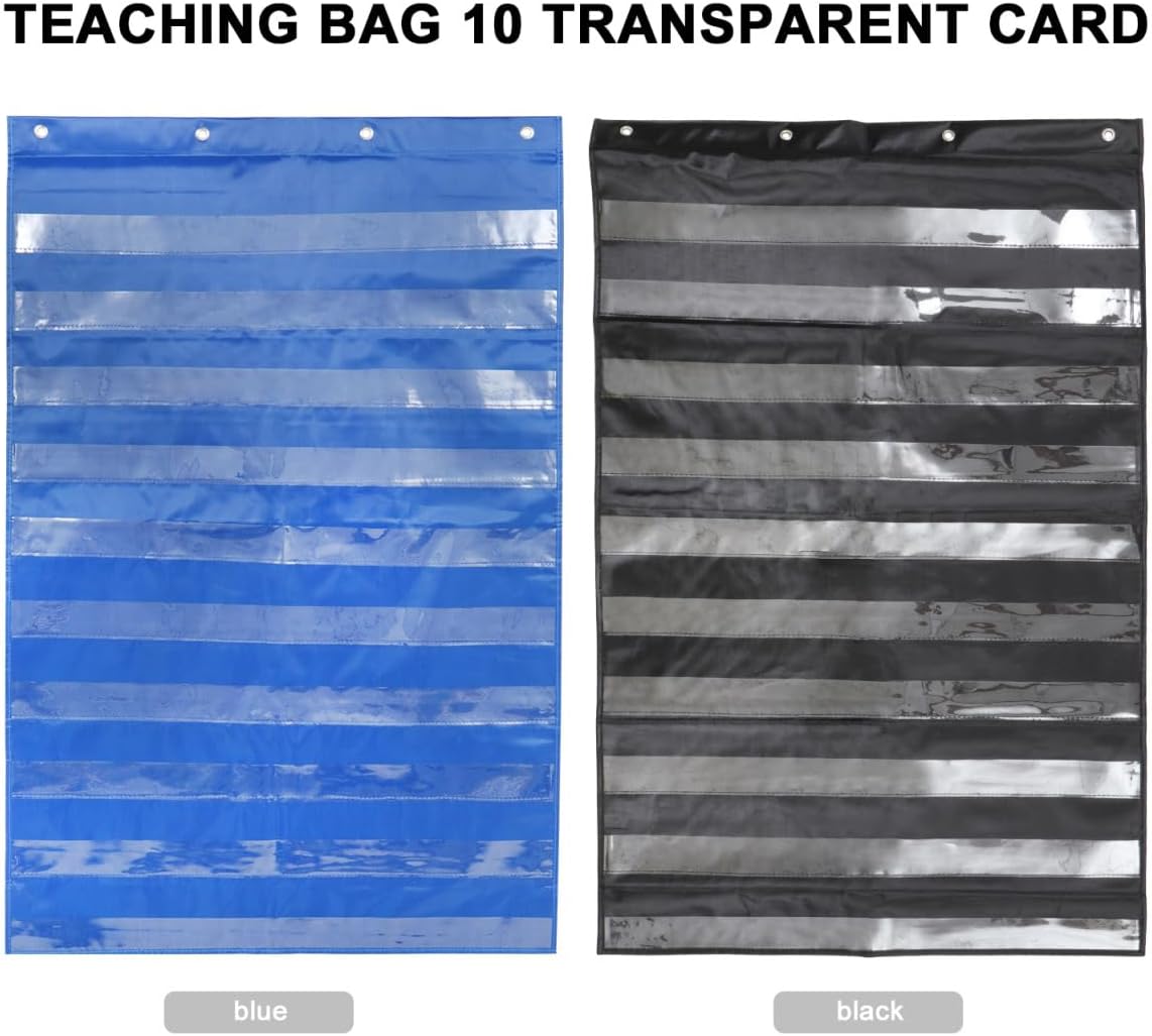1pc Wall Pocket Hanging Storage Organizer for Classroom Transparent Teaching Chart Pouch for Teachers and Families Easy Use and Display