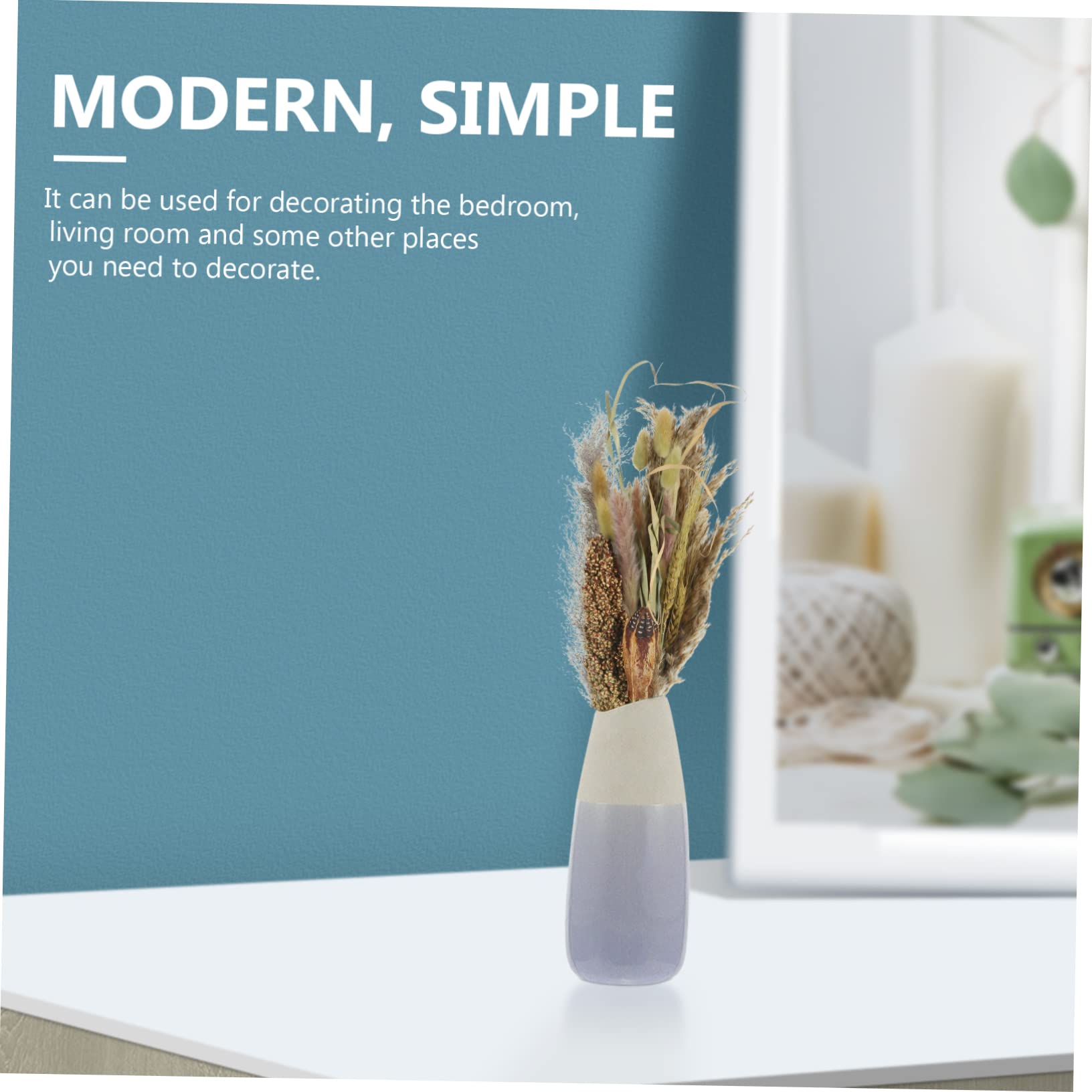 BESPORTBLE 2pezzi Bouquet Naturali Dried Pampas Per Decorazioni Domestiche e Matrimoni Combinazione Secchi Per e Accogliente Per e Speciali