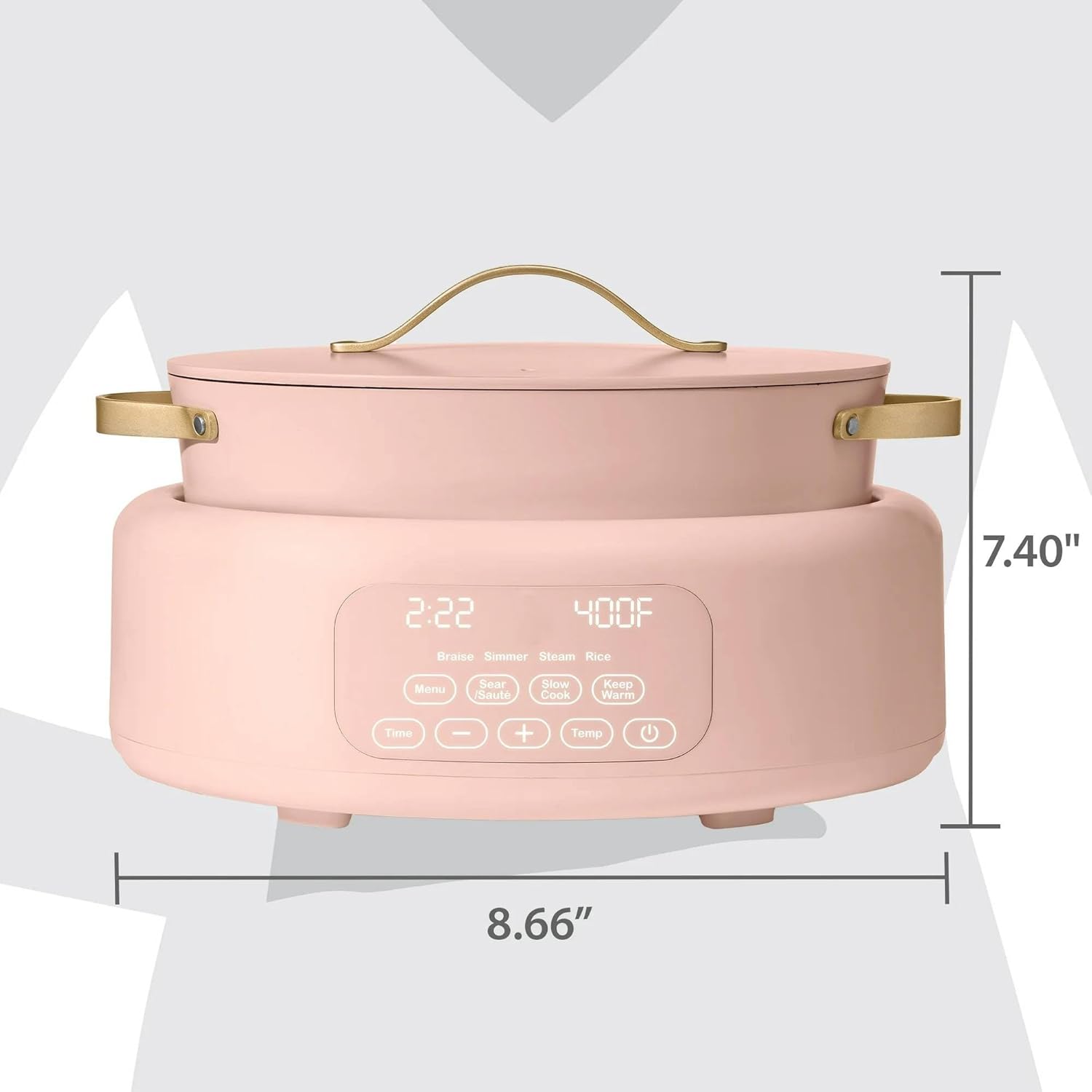 10-in-1 Electric Multi-Cooker, 6-quart, digital display, 10 cooking functions, non-stick pot, easy one-touch control