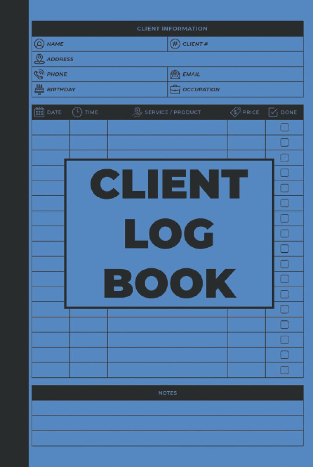 Client Log Book: Hardcover & Hardback Client Info Organizer & Profile Tracker Book With All Customer Related Information For Business (Client Record Book)
