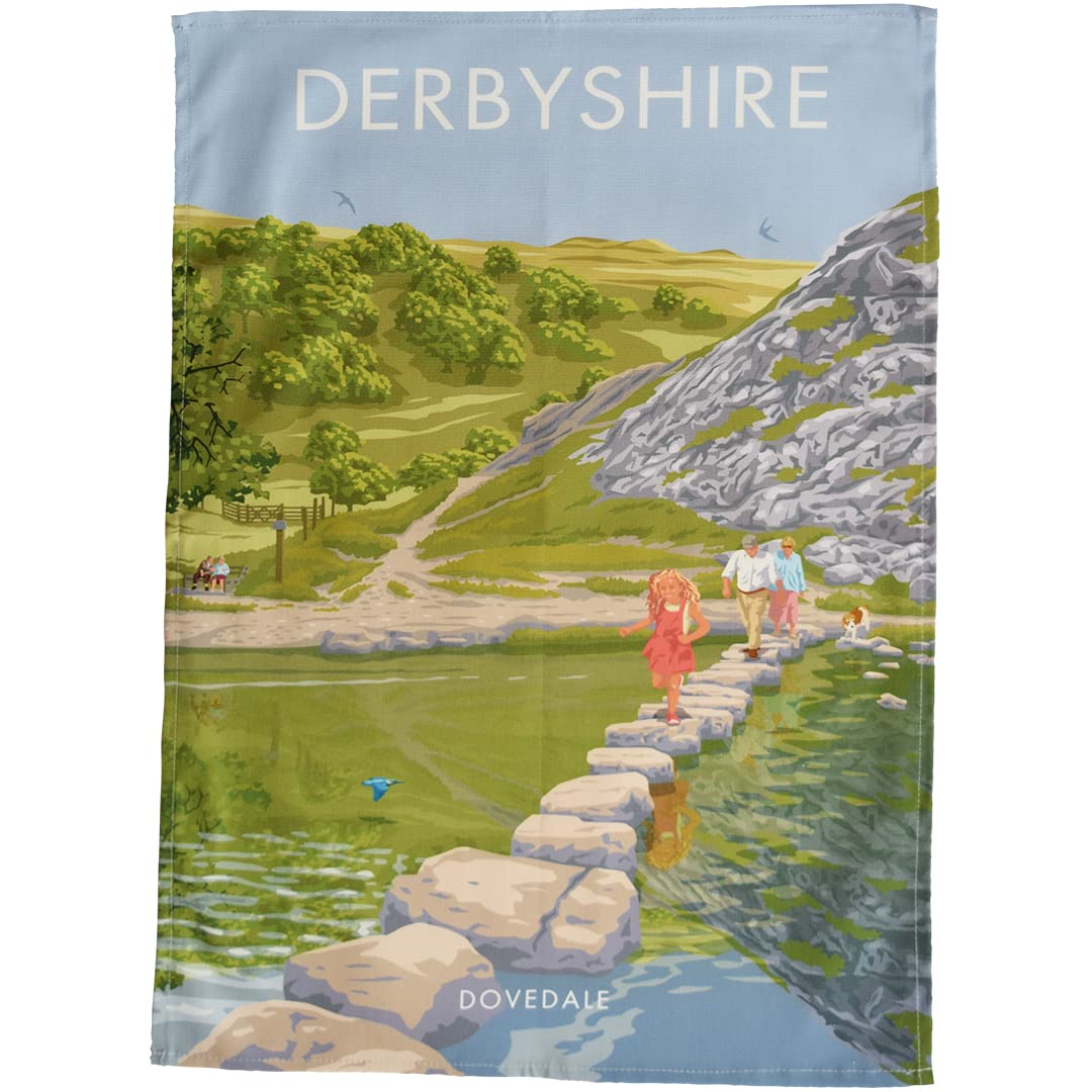 Town Towels White Derbyshire - Dovedale Tea Towel