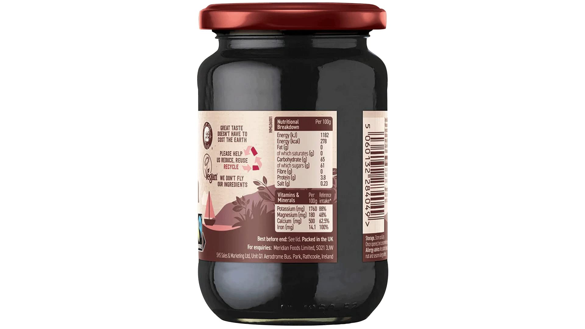 Meridian Organic and Fairtrade Pure Blackstrap Molasses 600g