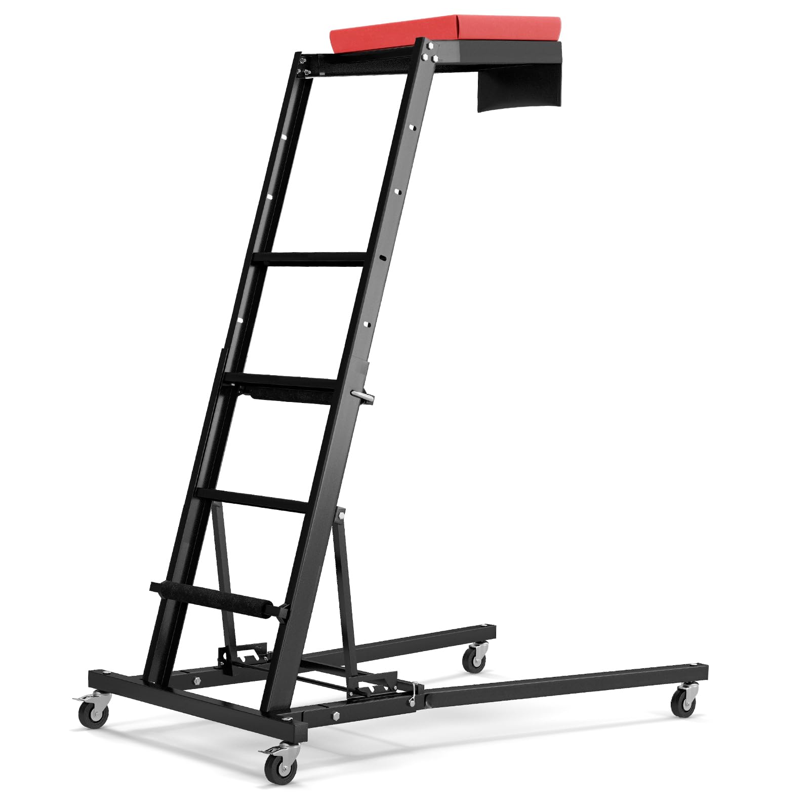 COSTWAY Creeper Pieghevole per Motore, Creeper per Motore Auto con Altezza Regolabile e Angolazione, 4 Ruote, Piattaforma Imbottita, Capacità Carico 180kg, per Garage e Officina di Riparazione