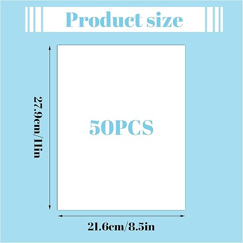 Miniatura 9 de 50 hojas de cartulina naranja de 8.5 x 11 pulgadas, 92 libras, papel naranja grueso para manualidades, tarjetas de Navidad, invitaciones, impresión,