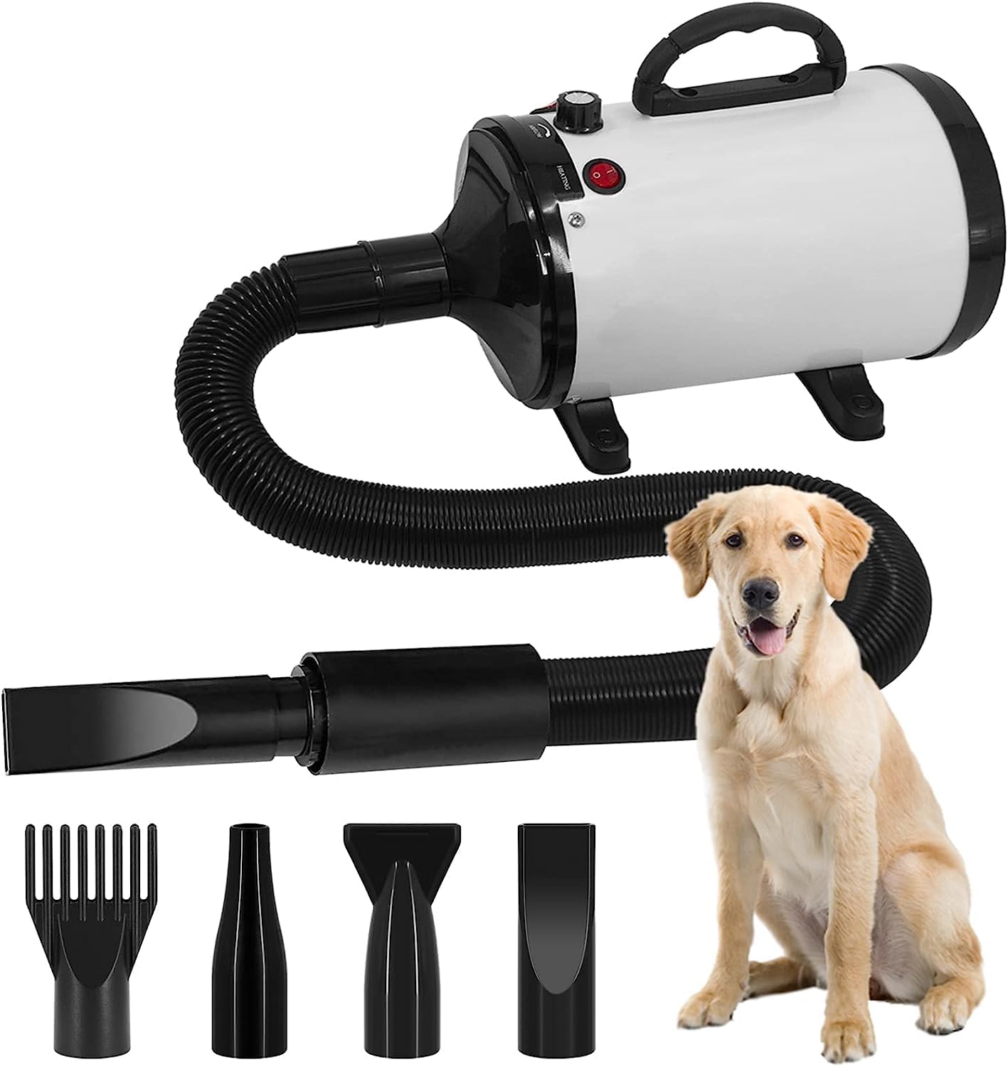 OKSTENCK Dog Blow Dryer 3.8 HP 2800W Pet Grooming Force Dryer Blower