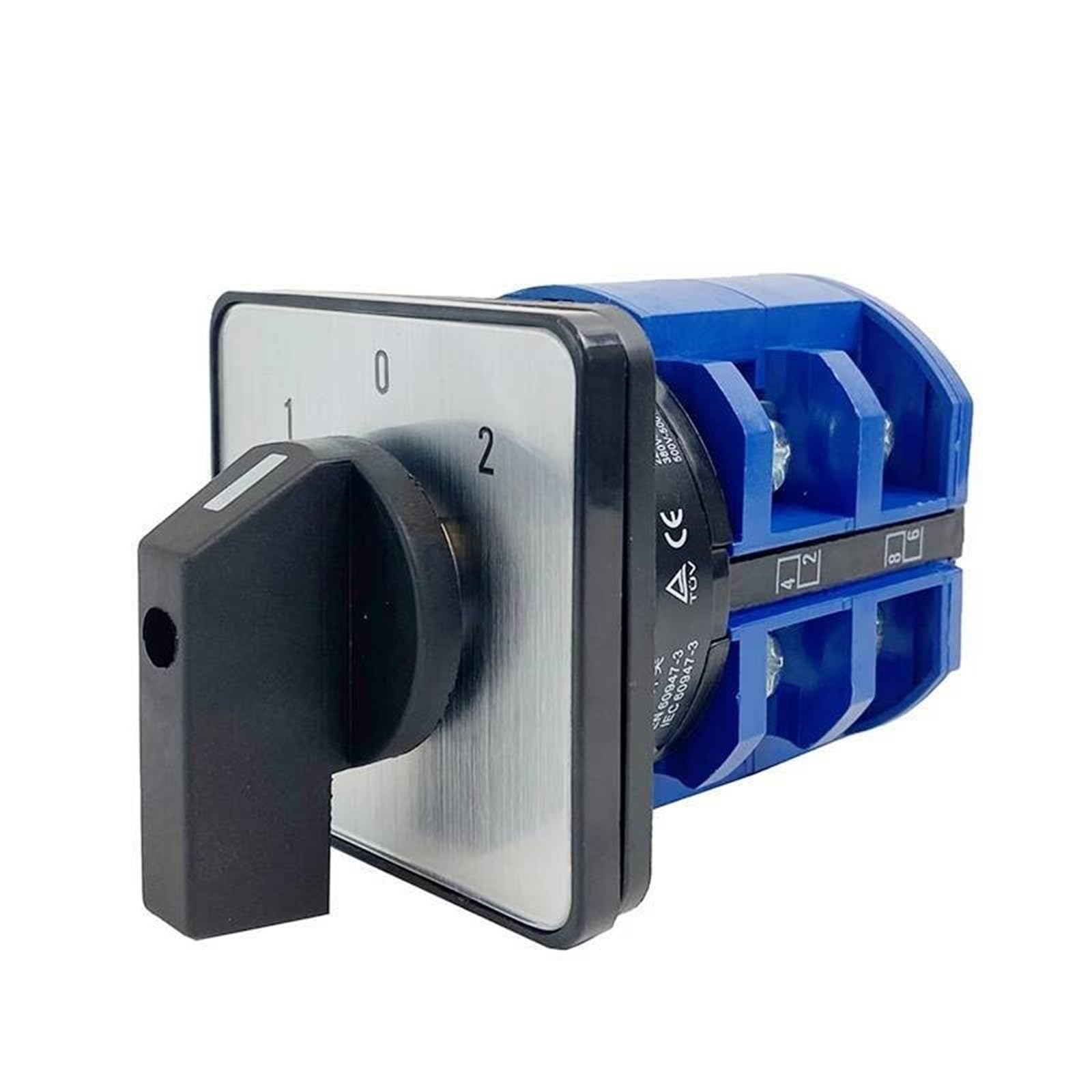 BKGWCSOR LW26-63 YMW26-63/2M Changeover Cam Mains Rotary Switch 63A 2 Poles 8 Terminals with Protective Box IP65(01234 Only Switch) Switches