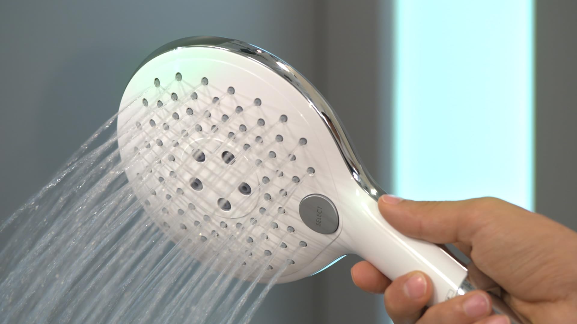 Hansgrohe 28587400 Raindance Select S 150 ducha de mano, 3 tipos de chorro, blanco/cromo