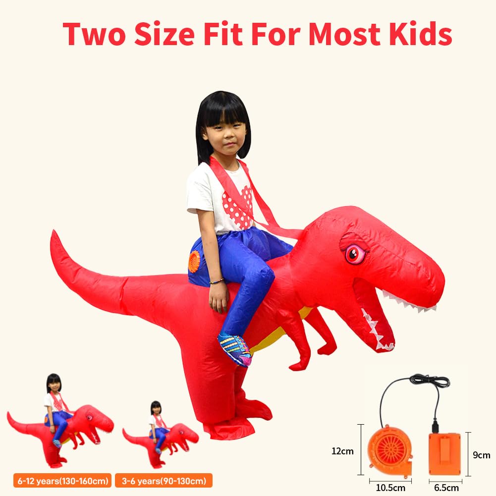 LOLANTA Costume da bambino in costume da dinosauro gonfiabile Stegosaurus spinoso per bambini