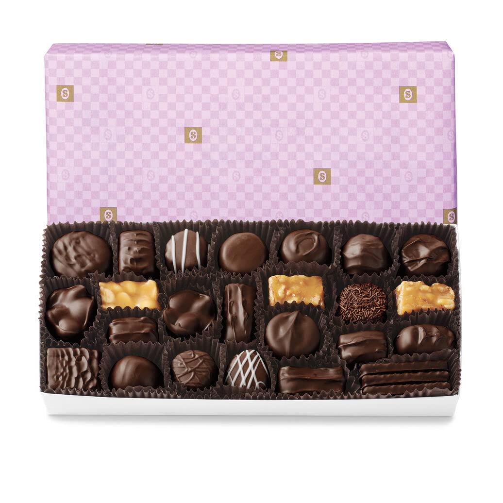 See's Candies Dark Chocolates (1 Pound (Pack of 1), Lavender Gift Wrap)
