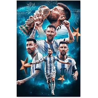 Generisch Football Star Poster, Football Stars Art Print - Artistic Canvas Wall Decoration 40 x 60 cm (Without Frame) (F)