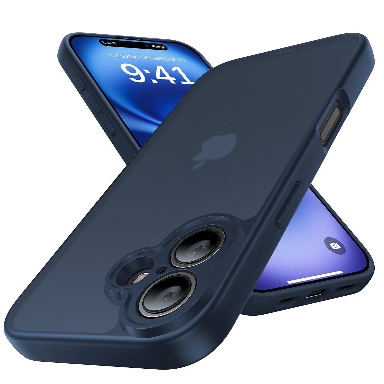 Shiiuou Shockproof for iPhone 16 Case, [Full Camera Protection] [Military-Grade Drop Protection] Protective Anti-Yellow Slim Translucent Matte