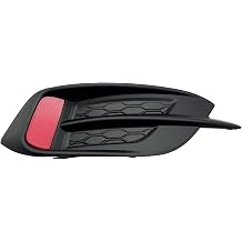 Replacement LH Rear Bumper Reflector and Grille Cover Tail Bezel Lens Driver side For 2016 2017 2018-2021 HONDA CIVIC SEDAN Reflex Lamp Housing, Red and Black