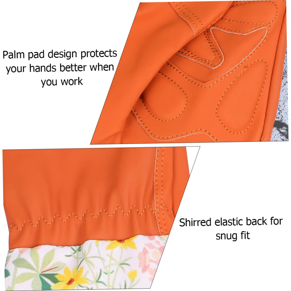 ibasenice 1 Par Guantes de Jardinería con Mangas Largas Guantes Estampados para Protección de Jardín Diseño de Puño Extra Marrón