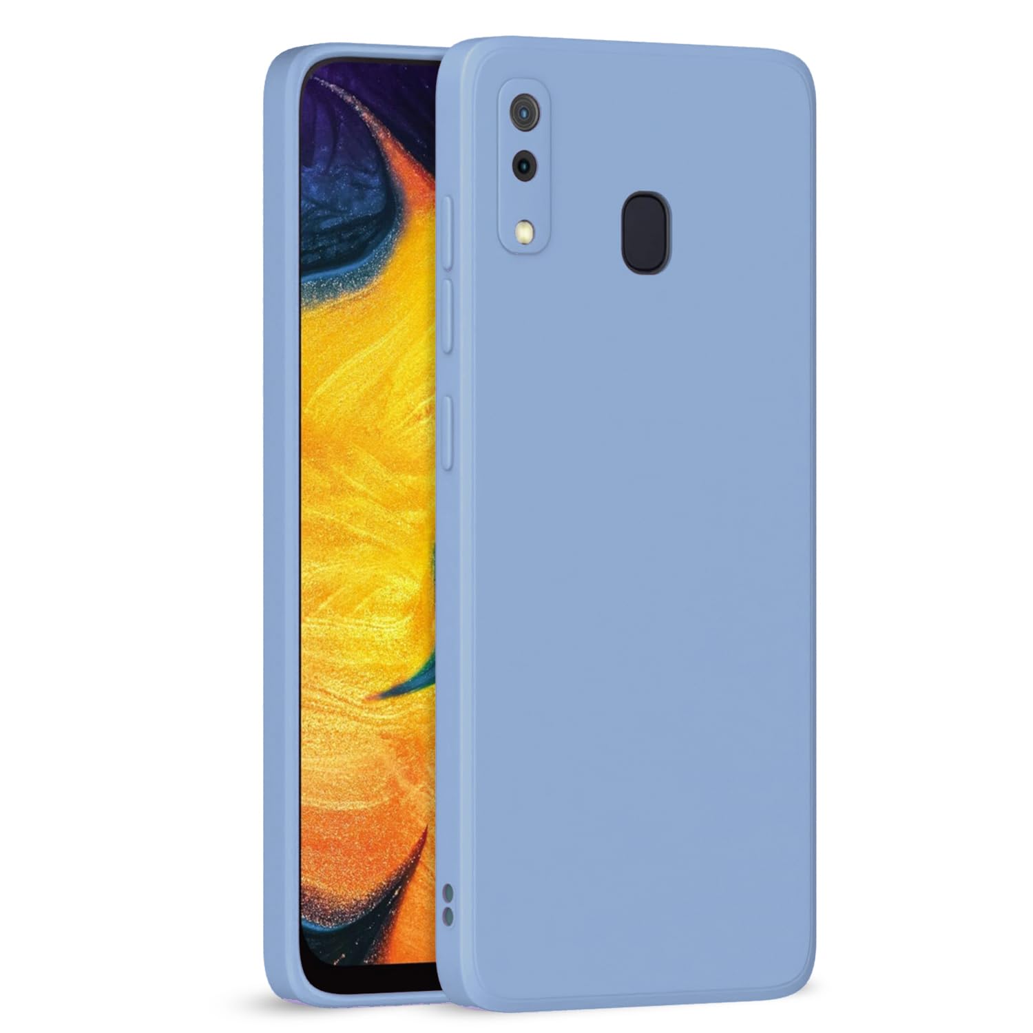 Pikkme Back Cover for Samsung Galaxy A20 / A30 / M10s | Camera Protection Shockproof Soft Matte Silicone Bumper Case (Aqua Blue)