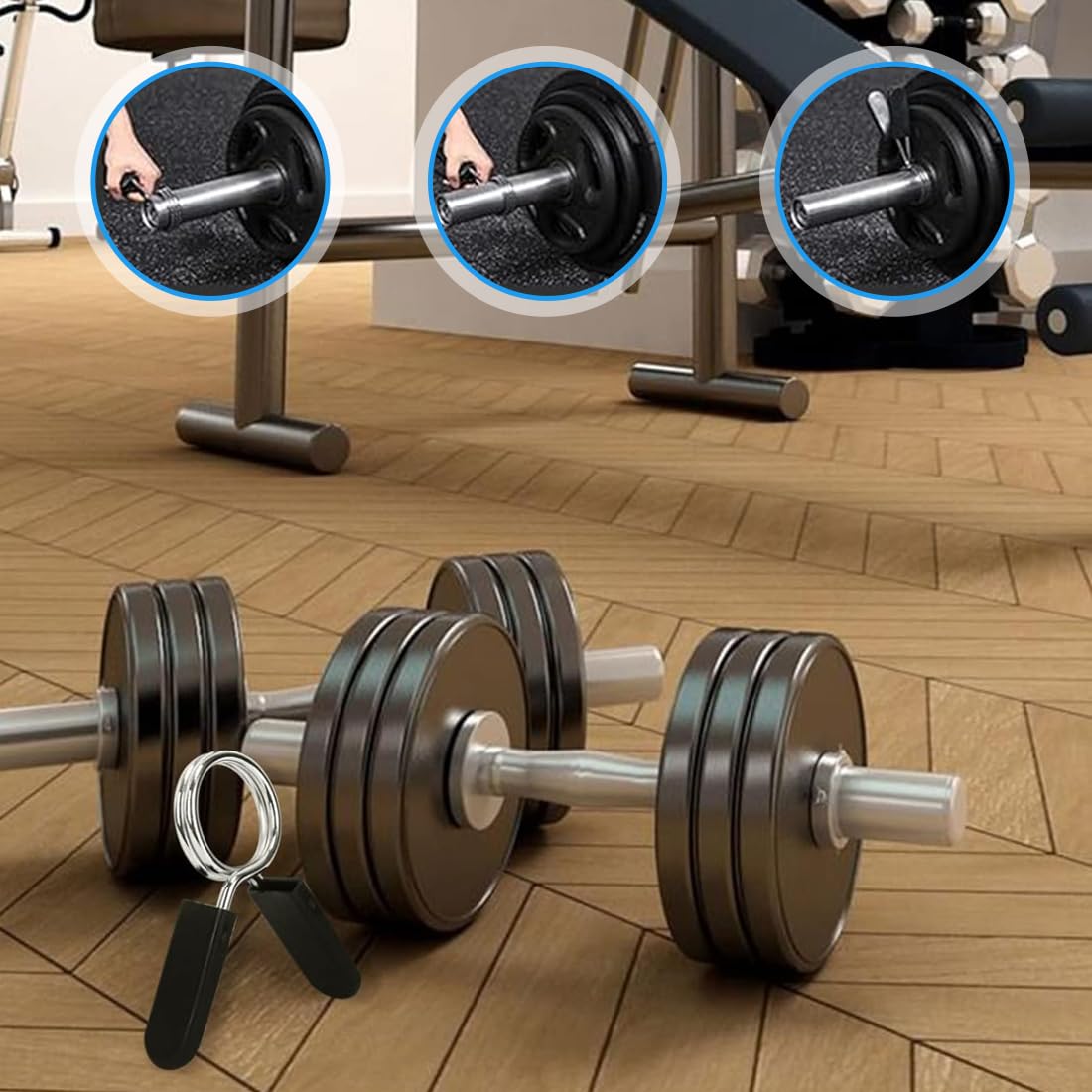 2 Pezzi 28 Mm Morsetti Per Bilanciere Palestra, Per Bilancieri E Manubri - Ratchet Clamps, Clips, Morsetti Con Clip Per Configurazione Rapida, Per Palestra, Powerlifting, Bodybuilding