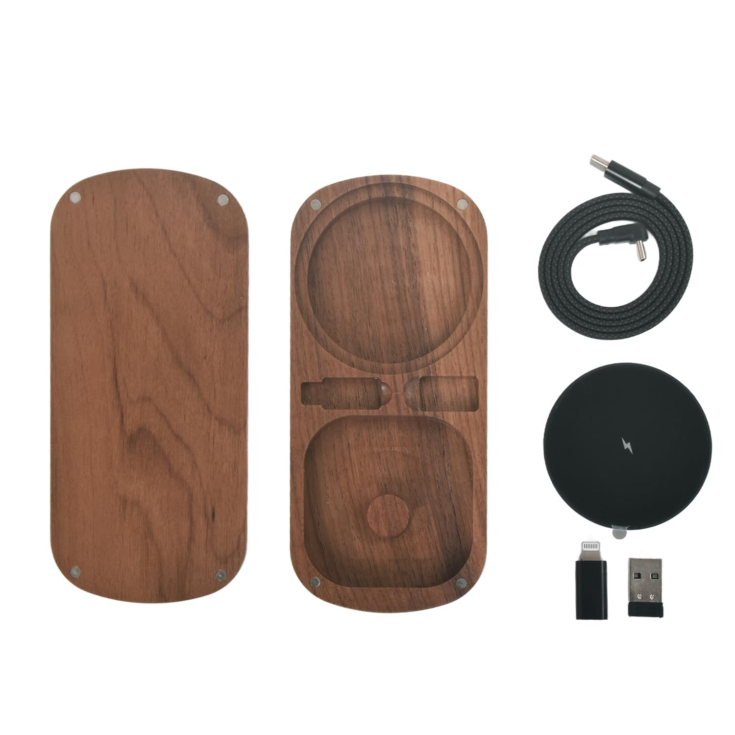 Kit cavo adattatore USB C OTG, multi cavo di ricarica convertitore da USB C a dispositivo iOS/tipo C/Micro/USB A, trasferimento dati contiene slot per schede per viaggiare, utilizzare come supporto