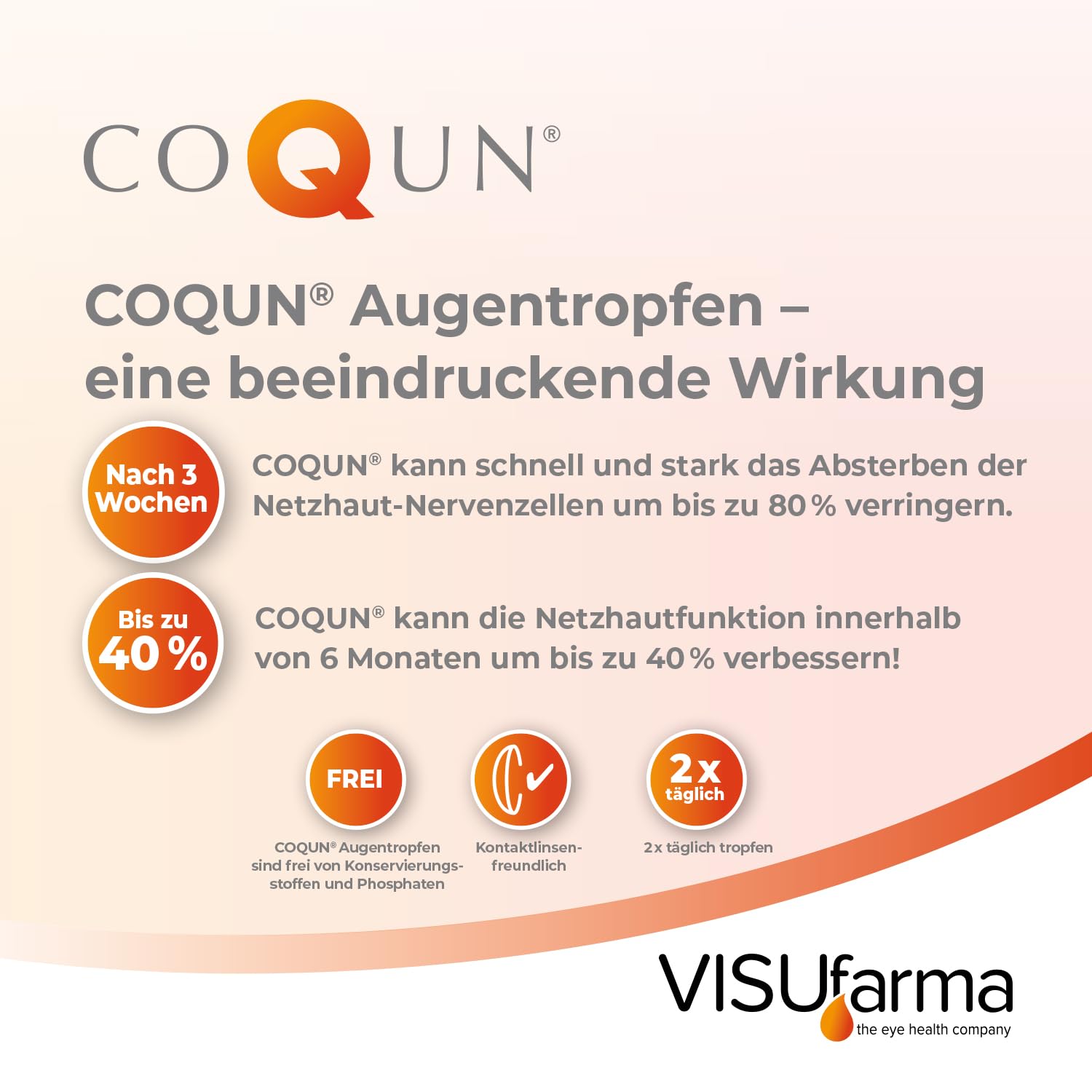Augentropfen - mit Coenzym Q10 & Vitamin E TPGS - Augentropfen ohne Konservierungsstoffe - auch für Kontaktlinsen geeignet - Ergänzung zu einer bestehenden Glaukomtherapie (10ml)