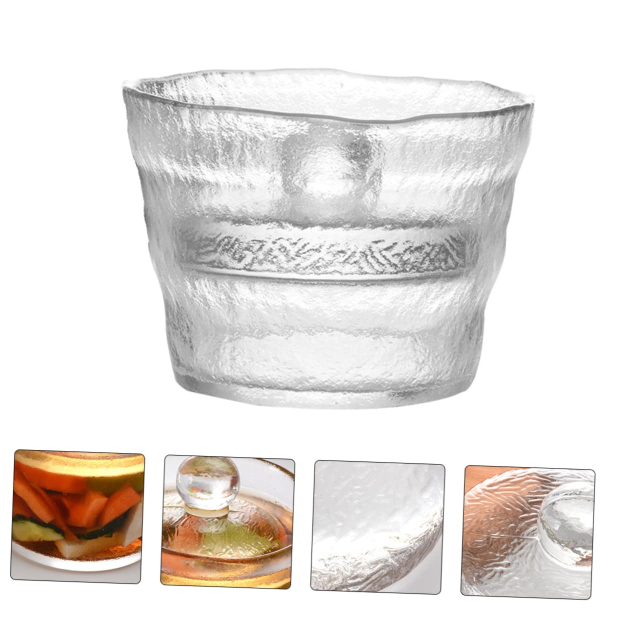 Mikikit Bote para Encurtidos de Vidrio sin con Tapa Hermética Recipiente Transparente para Almacenamiento y Conservación de Alimentos Cocina con Buena Conservación y Protección contra