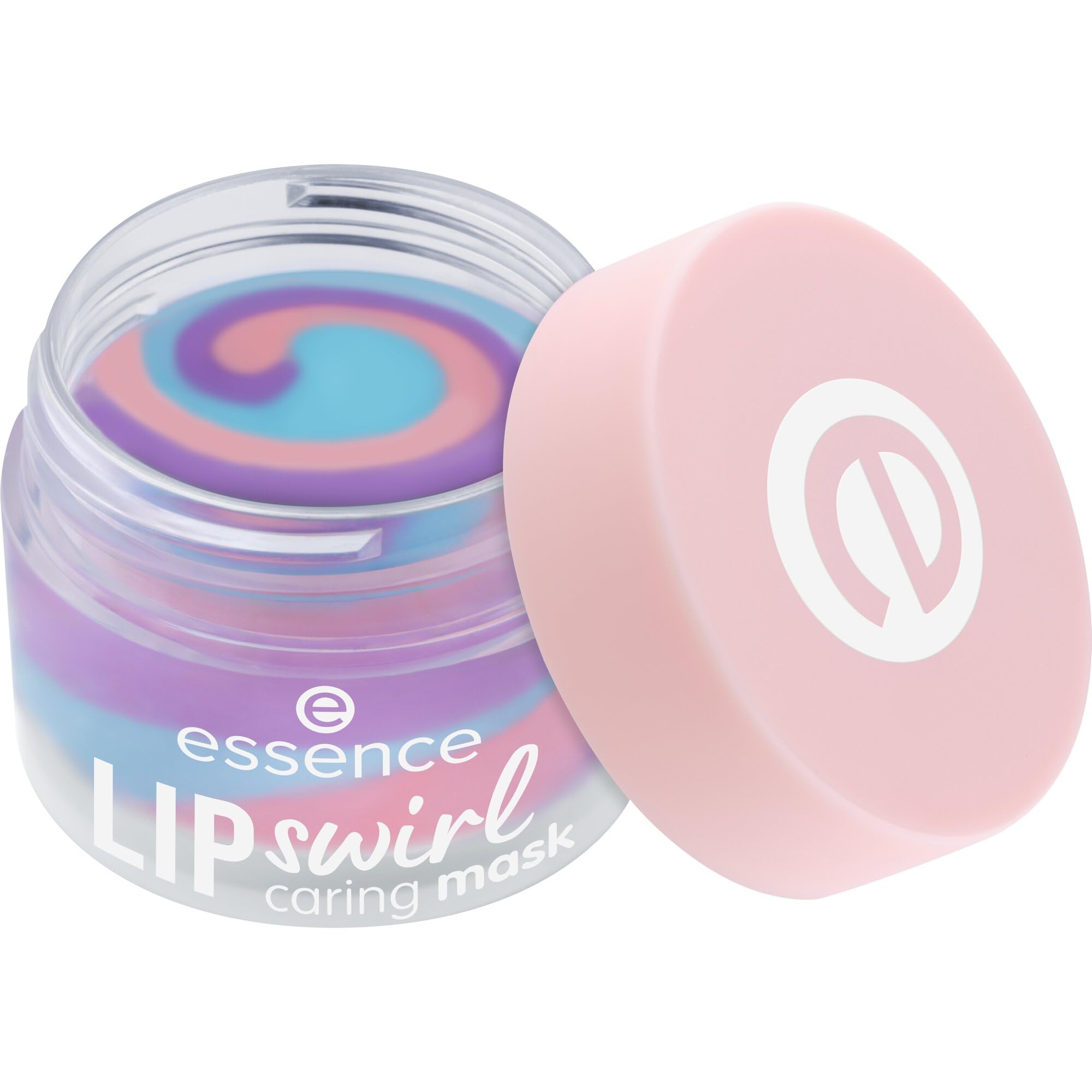essence LIP swirl caring mask, Lippenmaske, Nr. 01, Mehrfarbig, glättend, pflegend, strahlend frisch, transluzent, vegan, ohne Parabene, ohne Mikroplastikpartikel, Nanopartikel frei, 1er Pack (8g)