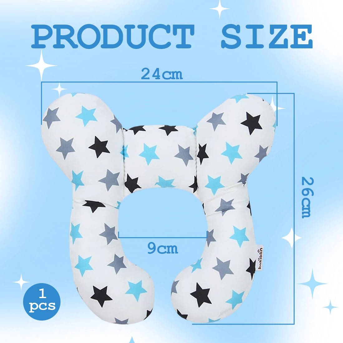 Almohada de viaje para niños, almohada de apoyo, almohada de viaje para bebé, almohada cervical en forma de U, cojines para dormir para viajes, avión, tren y oficina (B) — view 2