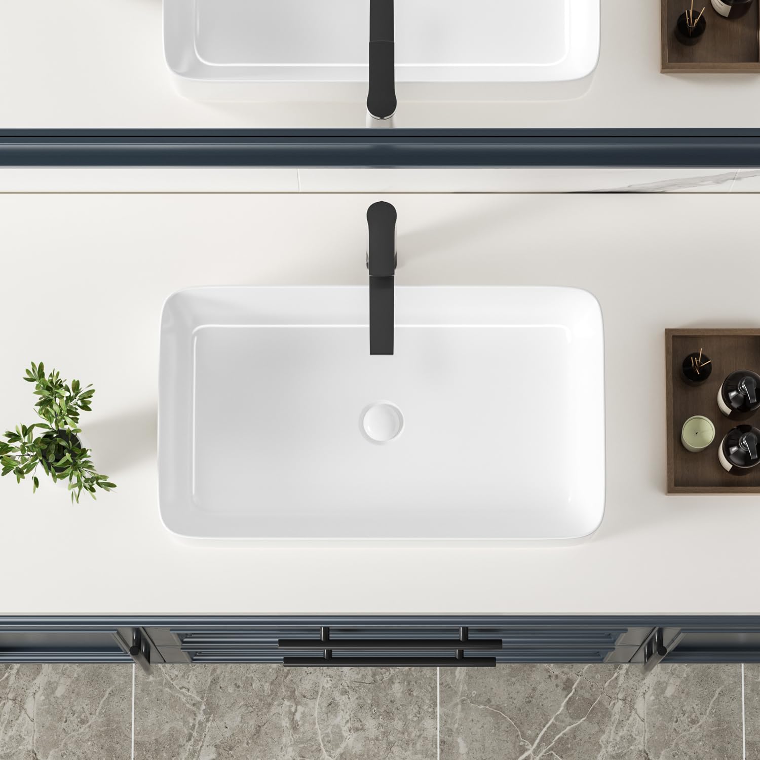 Snapklik.com : 24 Inch Countertop Vessel Sink For Bathroom Modern ...