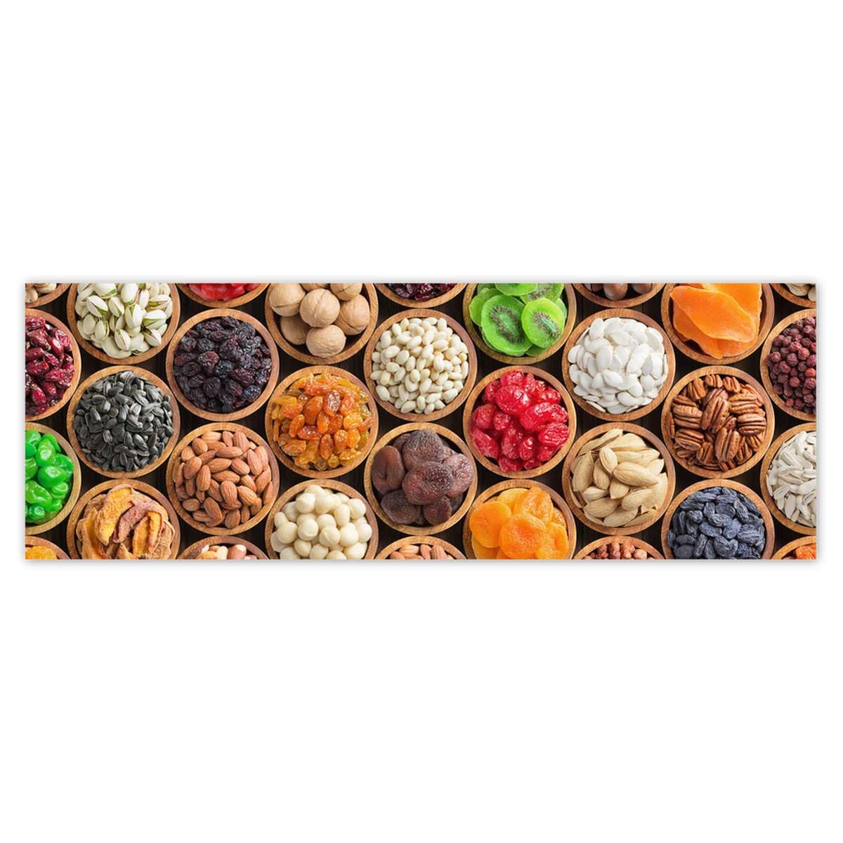 H9560M_TV5BT Papier peint non-tissé Motif fruits secs et noix 624 x 219 cm