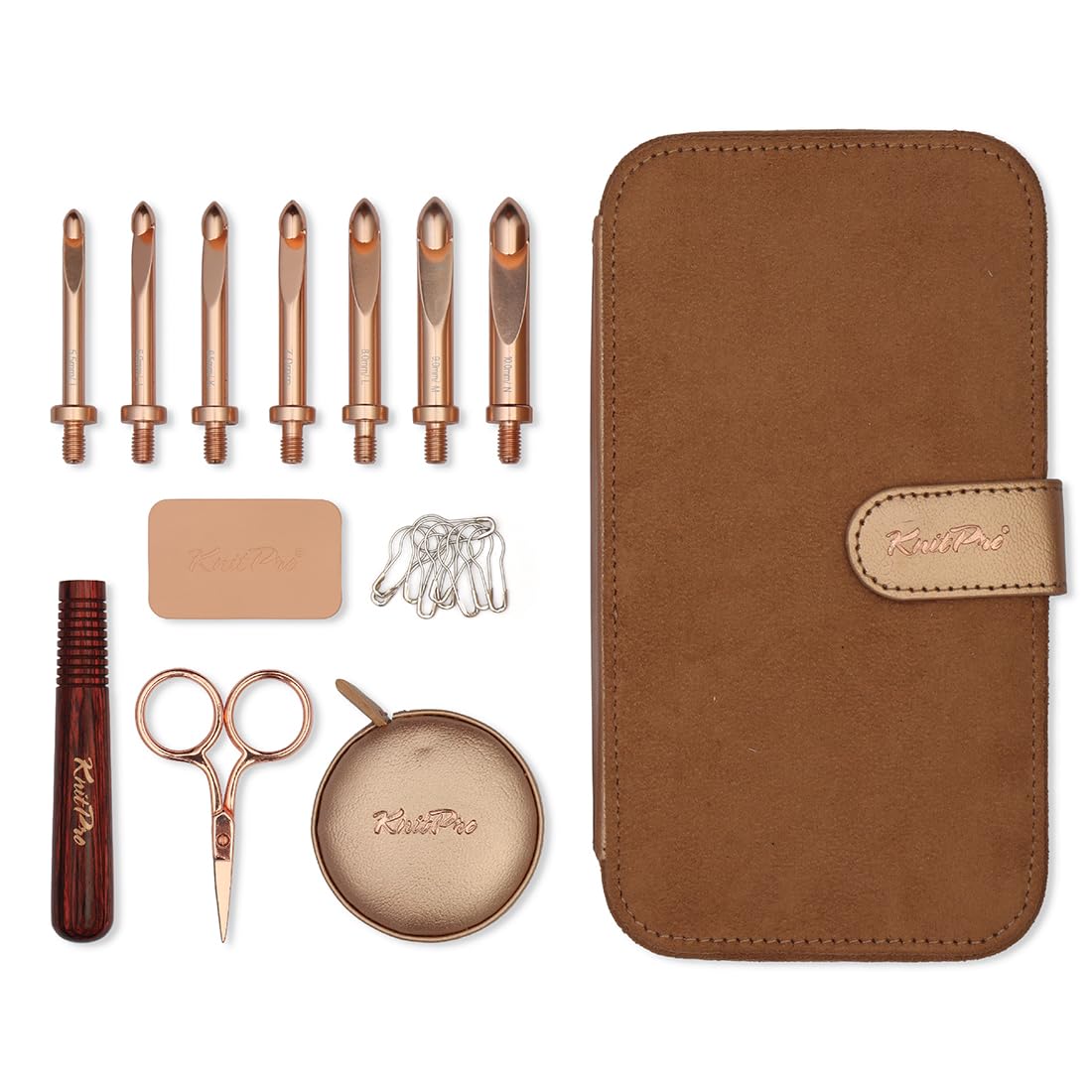 Amazon.com: KnitPro Oasis Chunky Crochet Set - 1 Wooden Handle, 7