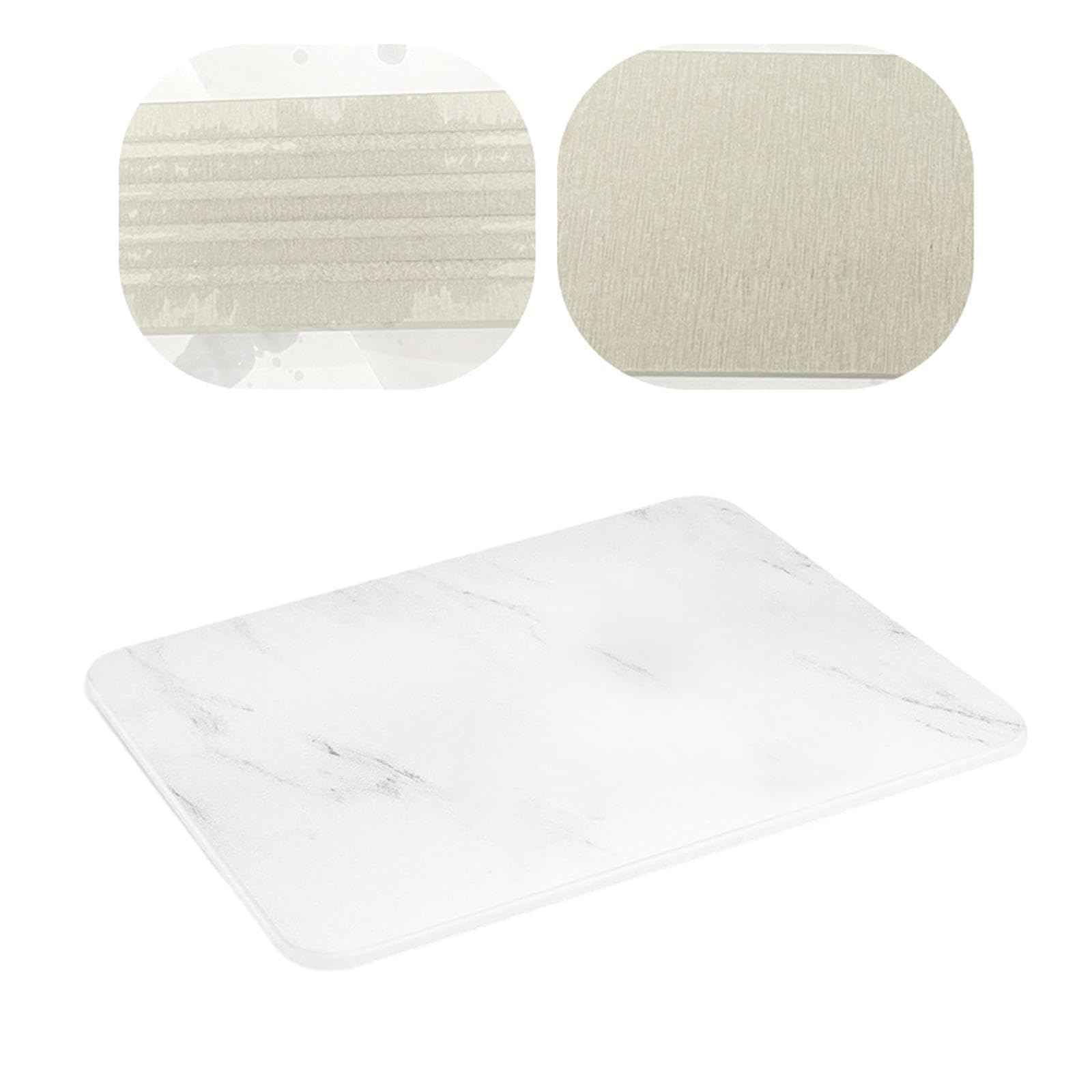 MagiDeal Tapis de séchage de vaisselle en pierre, égouttoir à vaisselle, tapis de rangement, tapis en pierre polyvalent, plateau de séchage pour la vaisselle,