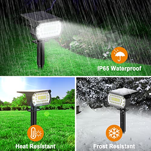 Lansow Solar Spot Lights Outdoor, [8 Pack/57 Led] 2-In-1 Solar Landscape Spotlights, 3 Modes Ip65 Waterproof Dusk To Dawn Solar Powered Flood Wall Lights For Outside Yard Garden Pathway(Cool White) #TOP5
