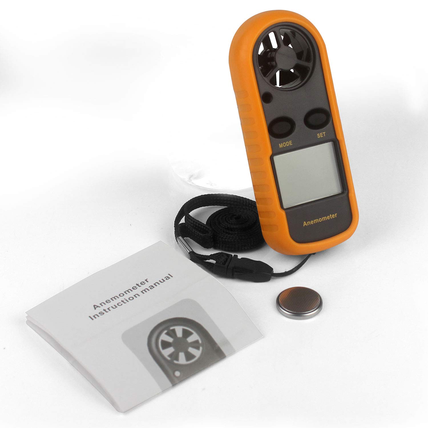 Windmessgerät mit LCD Anzeige Digitales Anemometer für Windsurfen, Kite Fliegen, Segeln, Surfen, Angeln, Messen von Windgeschwindigkeit