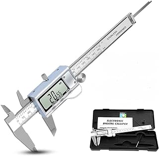 Electronic Digital Vernier Caliper HURRISE Auto Off Featured Stainless Steel Body Measuring Gauge Tool with Extra Large LCD Screen | 0-6 Inch/150 mm | Inch/Millimeter Conversion