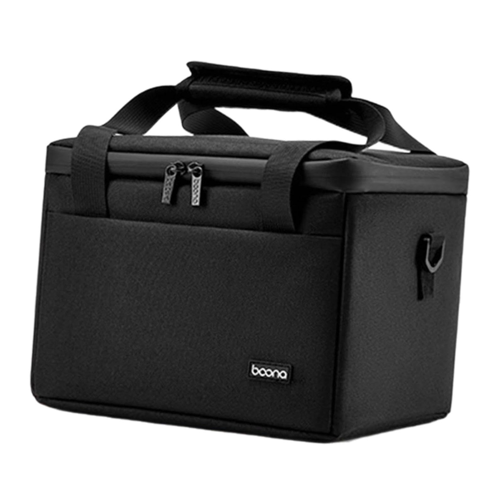 Estuche Rígido de Transporte para Proyector con Doble Cremallera y Asa - Portátil y Resistente, Negro